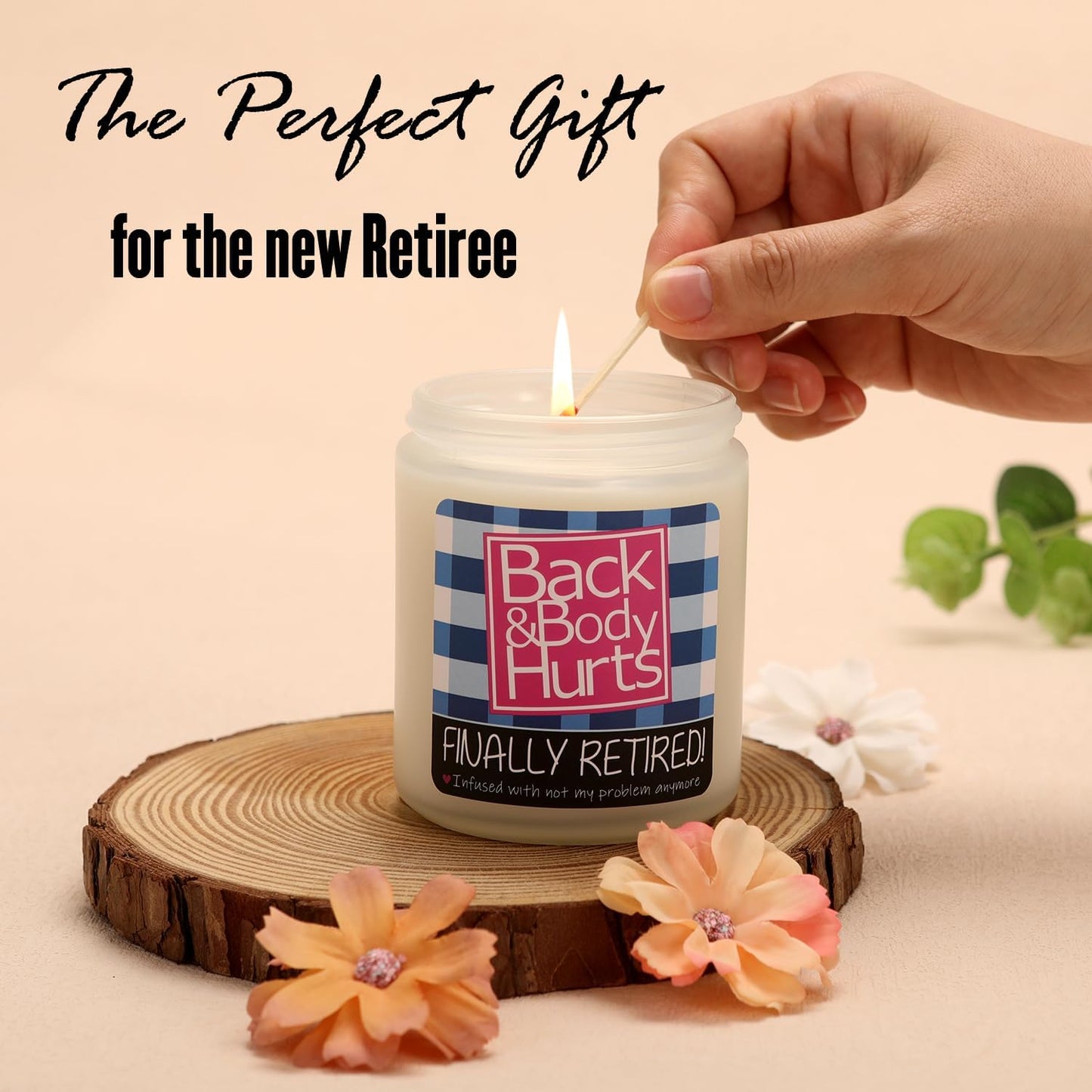 Retirement Gifts for Women Men - Lavender Scented Candle, Funny Retiring Farewell Gifts for Coworkers, Boss, Friends, Teacher, Family, Natural Soy Candles