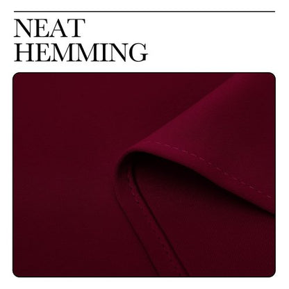 NICETOWN Blackout Curtains for Bedroom, Window Room Darkning Curtains/Drapes, Cold and Heat Reduction Curtains for Kitchen Living Room (Wine Red, 2 Panels, W42 x L63 inches)