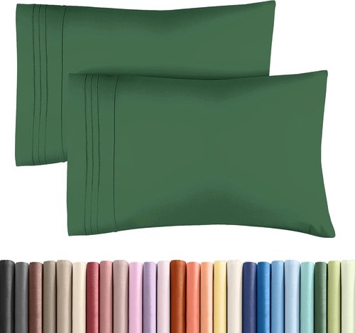 King Pillow Cases by [Brand Name] - Ultra Soft Hotel Quality Covers | Wrinkle-Free & Fade Resistant - Emerald Green, Set of 2