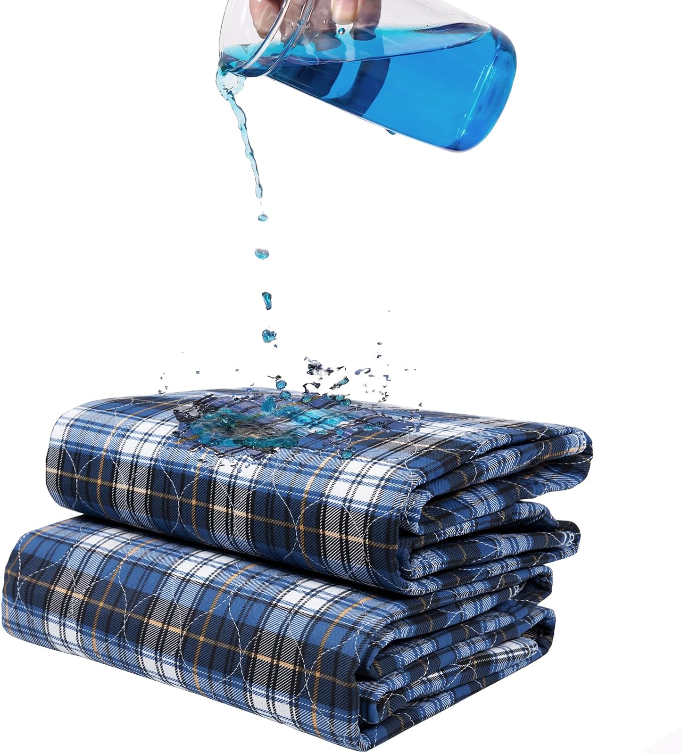 Skiennix Non-Slip Bed Pads for Incontinence - Waterproof & Washable | 36" x 52" | 2 Pack
