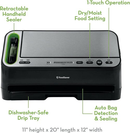 FoodSaver V4400 Vacuum Sealer Machine - Automatic Bag Detection & Starter Kit Included