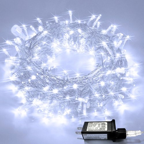 JMEXSUSS 33ft LED White Christmas Lights - 100 Twinkling Fairy Lights | Waterproof Indoor/Outdoor Decor