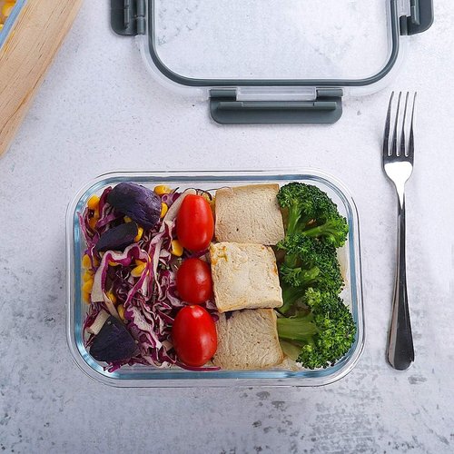 M MCIRCO 22 Oz Glass Meal Prep Containers - 10-Pack Food Storage with Lids | Microwave & Oven Safe (Gray)