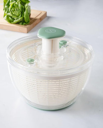 Martha Stewart Gulfwind 6.3 Qt Salad Spinner - Versatile Fruit & Vegetable Washer with Strainer
