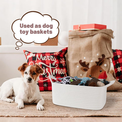 OIASKET Woven Storage Basket - Perfect Gift Organizer with Handles | Includes Gift Bag & Tissue Paper, 13.6" x 10" x 5.9”
