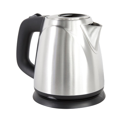 Chef'sChoice 673 Cordless Compact Electric Kettle in Brushed Stainless Steel Features Boil Dry Protection and Auto Shut Off Easy Pour, 1-Liter, Silver