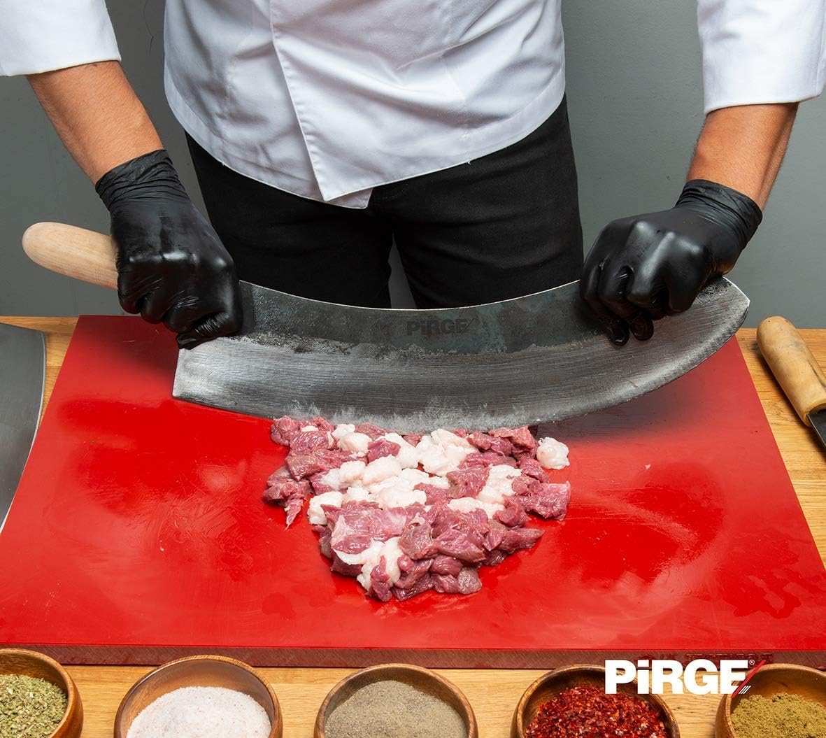 Pirge Carbon Steel 19.7 inch (50 cm) Mincing Chef Knife, Kebap Blade, Turkish Knife