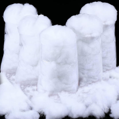 Shappy Christmas Fake Snow Decoration - 14.11 Ounce Soft White Cloud Fiber for Indoor Winter Decor