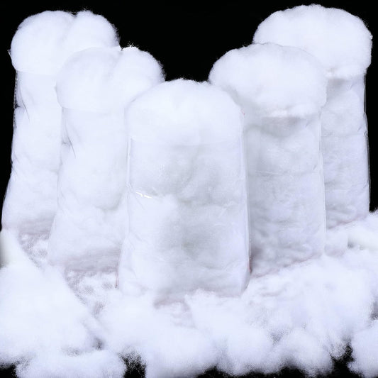 Shappy Christmas Fake Snow Decoration - 14.11 Ounce Soft White Cloud Fiber for Indoor Winter Decor