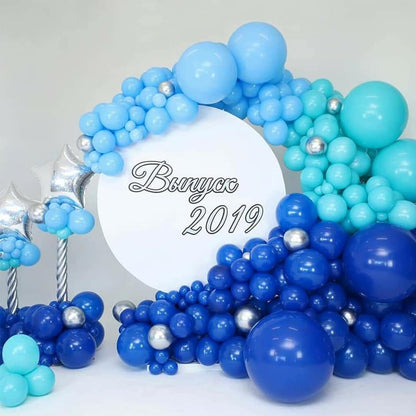 Voircoloria Royal Blue Balloons - 130pcs in Various Sizes for Birthday, Graduation & Baby Showers