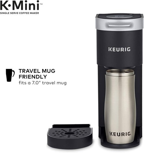 Keurig K-Mini Single-Serve Coffee Maker - Compact Design with Standalone Milk Frother | Black