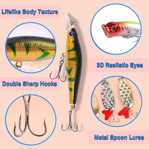 Fishing Advent Calendar 2025 | 24-Day Countdown with Lures - Perfect Xmas Gift for Fishing Enthusiasts