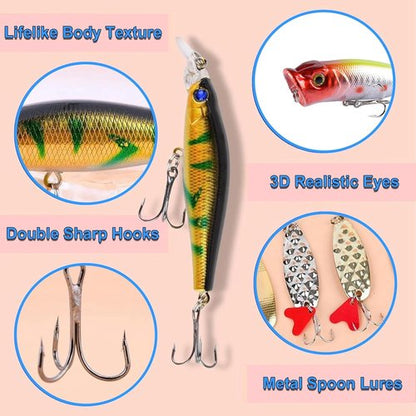 Fishing Advent Calendar 2025 | 24-Day Countdown with Lures - Perfect Xmas Gift for Fishing Enthusiasts