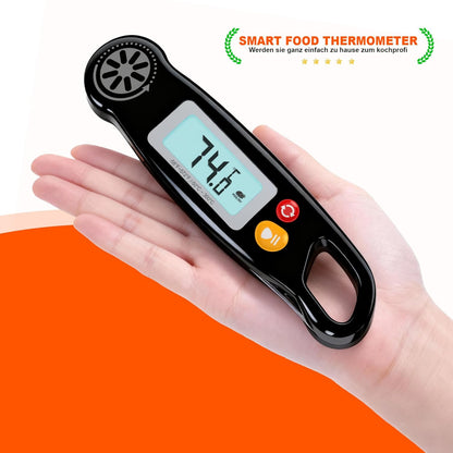 Antonki Digital Meat Thermometer - Instant Read Cooking Thermometer with Backlight | Perfect for Grilling, Baking, BBQ
