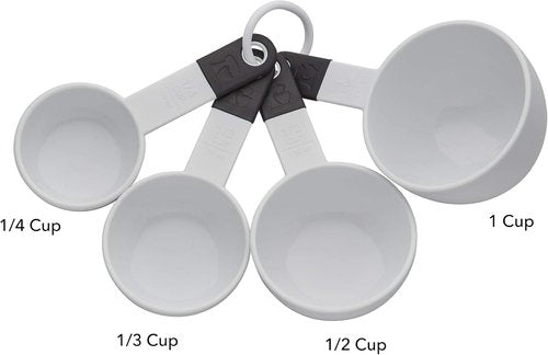 KitchenAid Measuring Cups - Classic Set of 4 in White and Black for Accurate Cooking Measurements