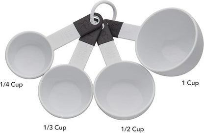 KitchenAid Measuring Cups - Classic Set of 4 in White and Black for Accurate Cooking Measurements