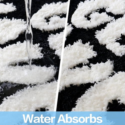 Get Naked Bath Mat - Ultra Soft Non-Slip Bathroom Rug | Cute Black Shower Floor Mat