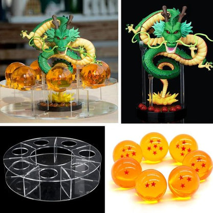 Dragon Sculpture Set by [Brand Name] - 1.7-Inch Crystal Ball with LED Base | Perfect Home Decor & Gift for Halloween and Christmas