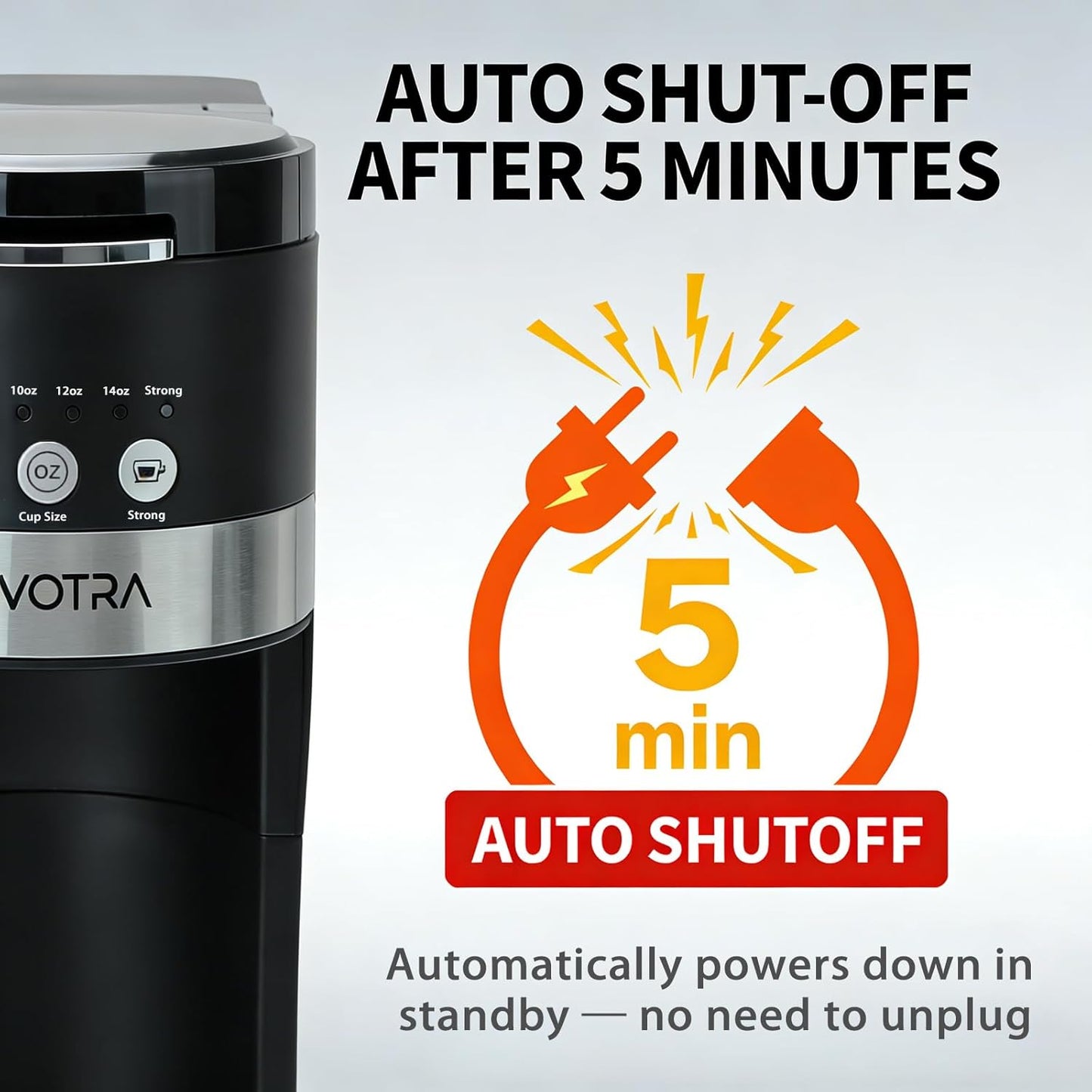 Skiennix Single Serve Coffee Maker - Brew Pods & Ground Coffee, 6-14oz Sizes, Compact Design