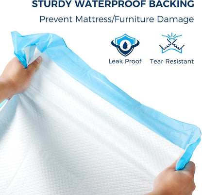 Super Absorbent Disposable Underpads - XXL Leakproof Bed Pads | Quick-Dry, Ultra Thick for Heavy Incontinence | 50 Pack