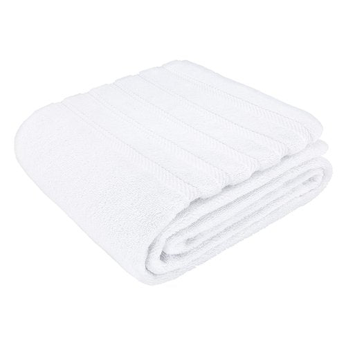 American Soft Linen 35x70 Jumbo Large Bath Towel, 600 GSM 100% Cotton Turkish Bath Sheet, Oversized Luxury Bath Towel for Bathroom Beach and Pool, White