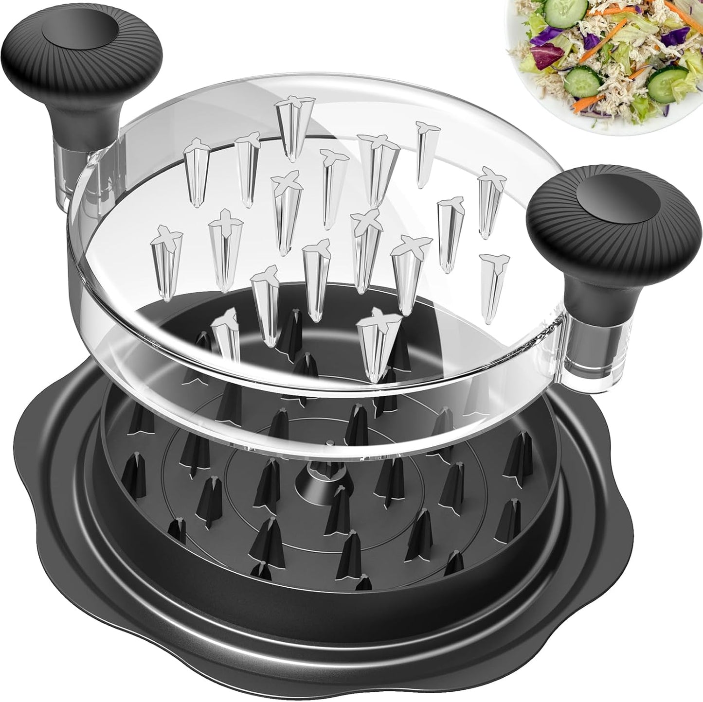 Ukeetap 10" Pro Chicken Shredder Tool - BPA-Free, Ergonomic Design, Anti-Slip Base | Black