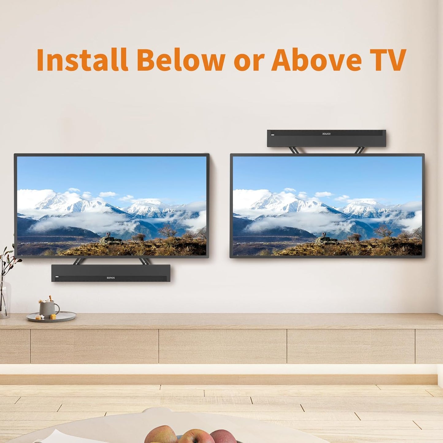 XINLEI Universal Sound Bar Mount - Fits 23 to 65 Inch TVs | Securely Holds Up to 22 lbs