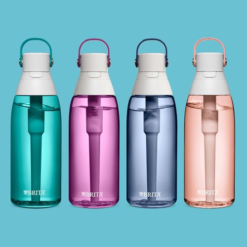 Brita Premium Filtering Water Bottle - BPA-Free, Reusable, Night Sky | 36 oz, Lasts 2 Months