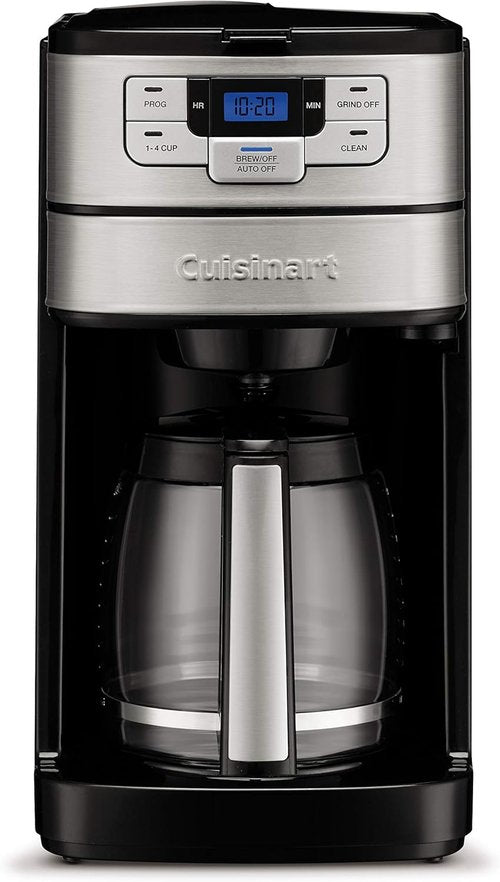 Cuisinart 12-Cup Coffee Maker - Automatic Grind & Brew with Programmable Features | Black/Stainless Steel