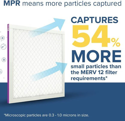 Filtrete 12x12x1 MERV 12 AC Furnace Air Filter - Certified Asthma & Allergy Friendly | 4-Pack
