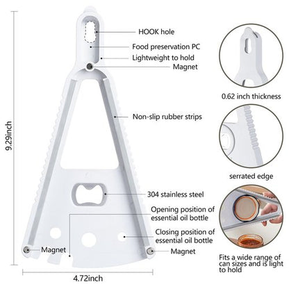 Jar Opener Bottle Opener Can Opener,essential oil bottle opener and oralliquid opener for Elderly, Arthritis Sufferers,Children and Weak Hands,Patented|Multifunctional magnetic design ergonomic.