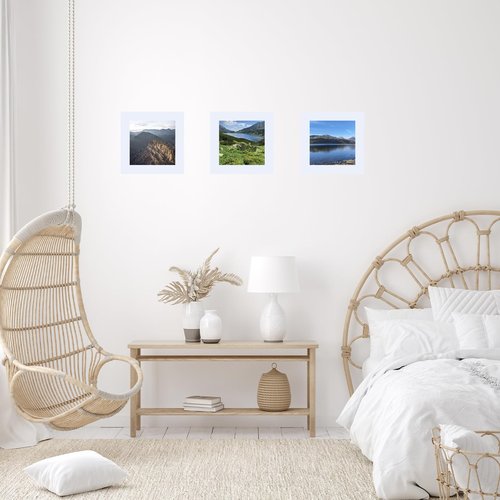 JCJMY 4x4 Picture Frame White for Wall Hanging or Tabletop, Wall Mounting Horizontally or Vertically, 4 x 4 Wall Gallery Poster Photo Frame with Shatter Resistant Plexiglass, White
