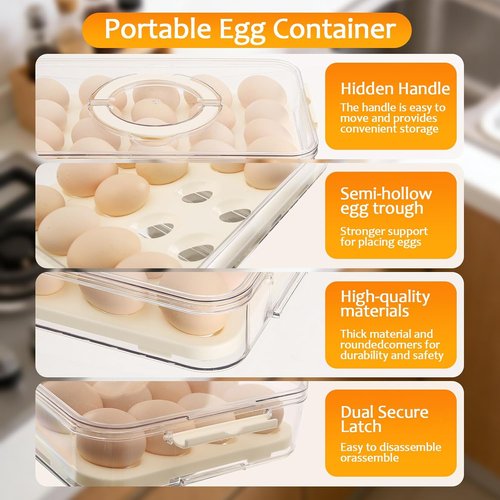 Deviled Egg Carrier by [Brand Name] - Stackable Plastic Platter with Lid for 40 Eggs | 2-Pack for Parties & Picnics