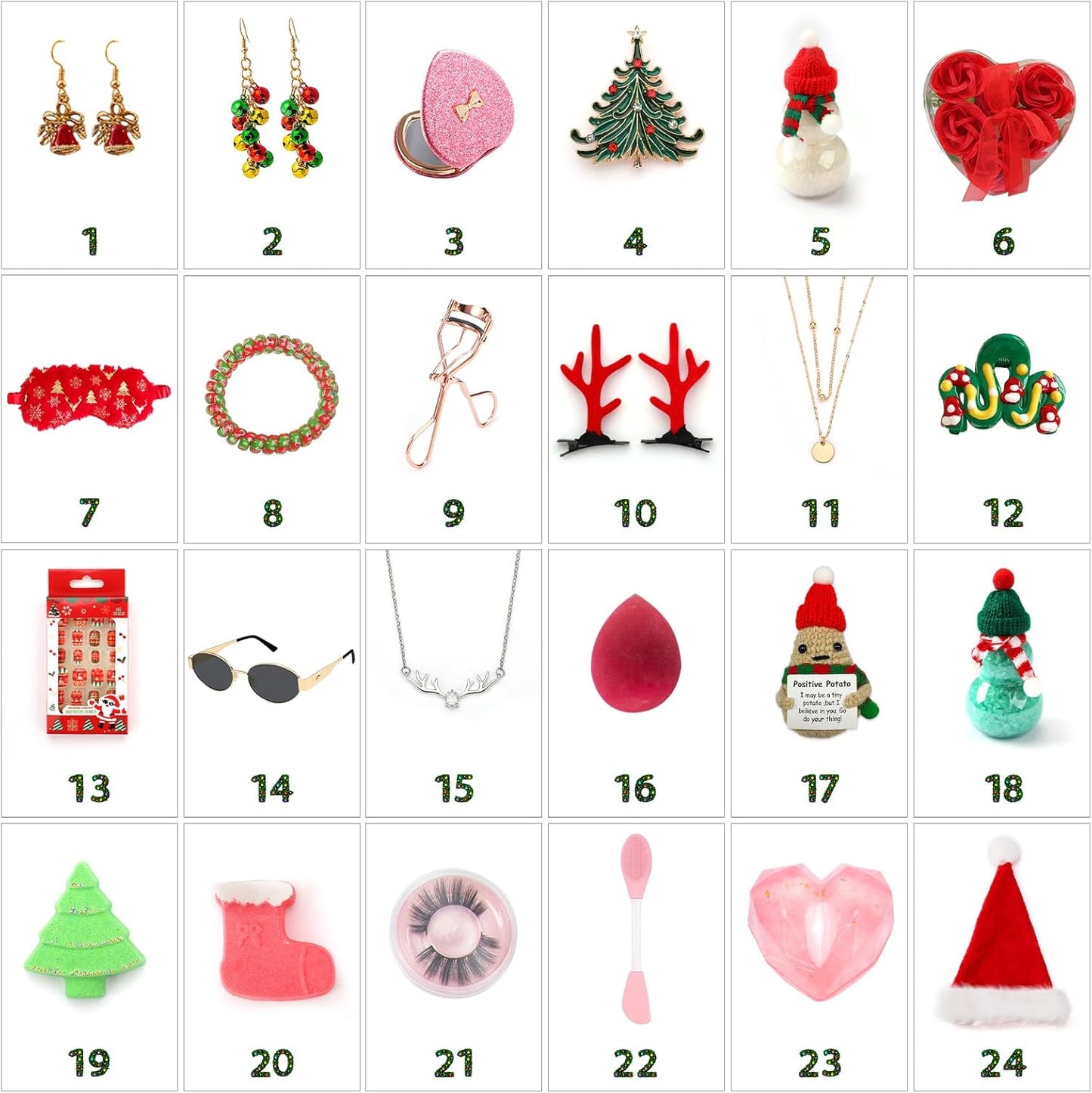 Regine Switzerland | 24-Piece Christmas Beauty & Jewelry Bath Set - Perfect Gift for Women & Girls