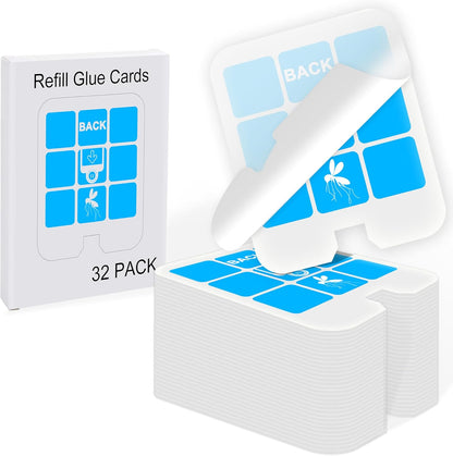 Saferr Home Fly Trap Refill Glue Cards - 32 Pack Compatible with SH502 & DT3005W | Indoor Insect Trap Replacement
