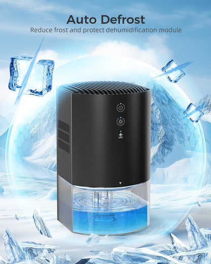 Skiennix Portable Dehumidifier - Ultra Quiet, Energy Saving with Auto Shut Off & Colorful Light | 35 OZ for Home, RV, Office