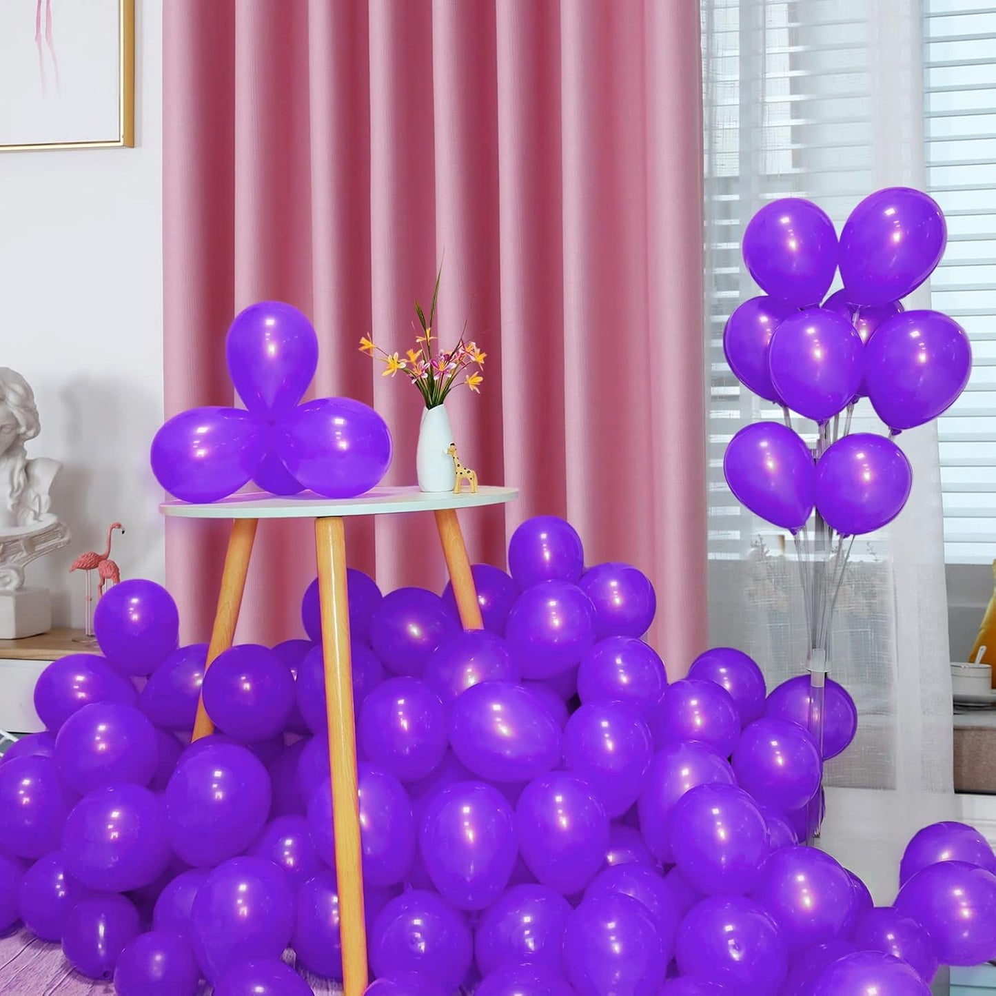 Purple Balloons - 110 Pcs Mini 5-Inch Thick Latex Party Balloons for Birthday & Baby Shower Decor