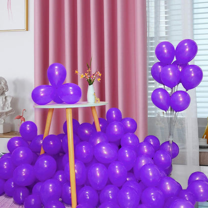 Purple Balloons - 110 Pcs Mini 5-Inch Thick Latex Party Balloons for Birthday & Baby Shower Decor