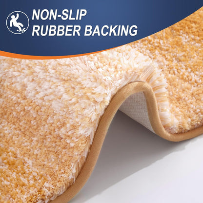 OLANLY Large Bath Rug Mat - Extra Soft Microfiber, Quick Dry & Washable | 50x30, Golden Yellow