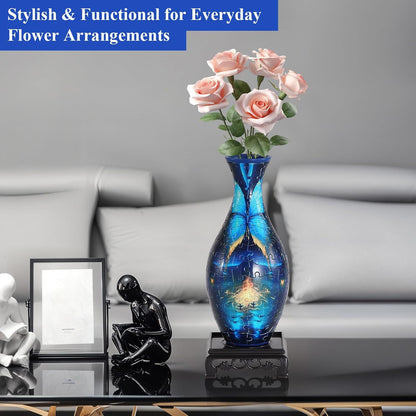 Wowsome 3D Puzzle Vase - Unique Jigsaw Design for Flower Arrangements | Pink Butterfly Decor