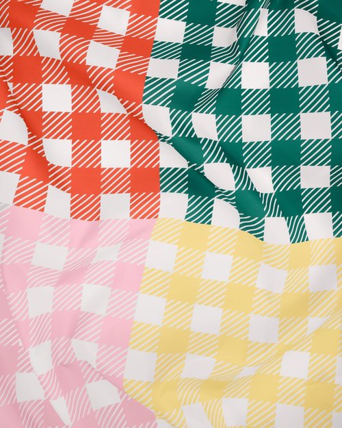 Fetti Gingham Checkered Tablecloth - Washable 9ft | Perfect for Bachelorette Parties & Baby Showers