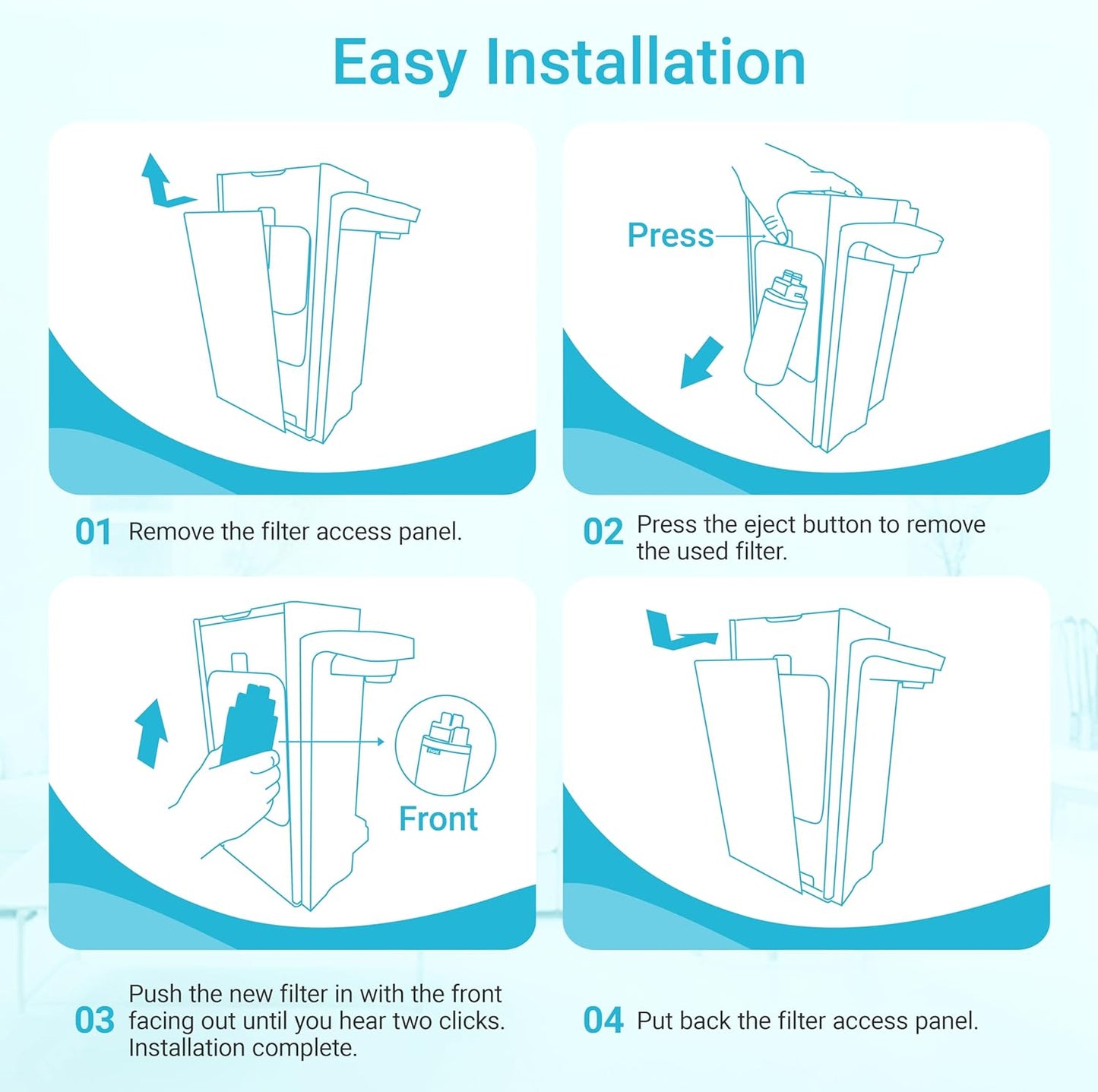 AQUA CREST Water Filter Replacement - Compatible with Brita® Hub Instant Countertop System, 6-Month Supply