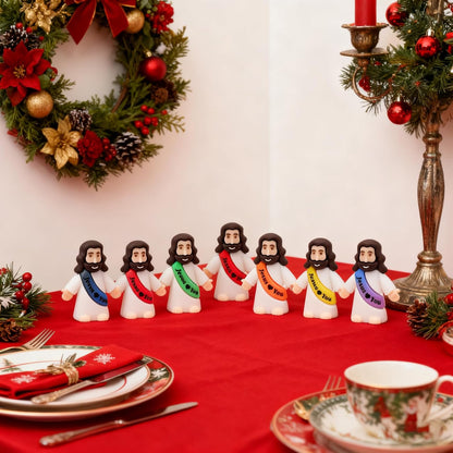 Owurha Mini Jesus Figurines - 50 Pcs Tiny Religious Figures for Sunday School & Baptism Gifts
