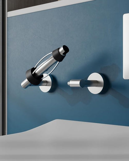 Brushed Nickel Toilet Paper Holder by [Brand Name] - Easy Tear, Wall-Mounted, SUS 304 Stainless Steel, Double Post Design