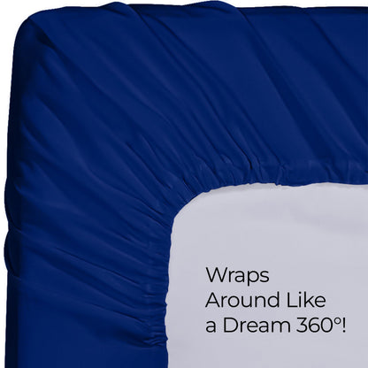 Utopia Bedding King Fitted Sheet - Bottom Sheet - Deep Pocket - Soft Microfiber - Shrinkage and Fade Resistant-Easy Care -1 Fitted Sheet Only (Royal Blue)