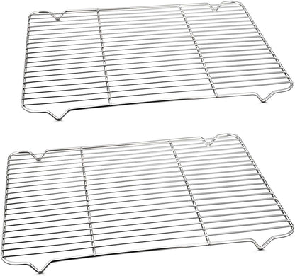P&P CHEF Stainless Steel Cooling Baking Rack - Pack of 2, 16.6" x 11.5", Durable & Easy to Clean