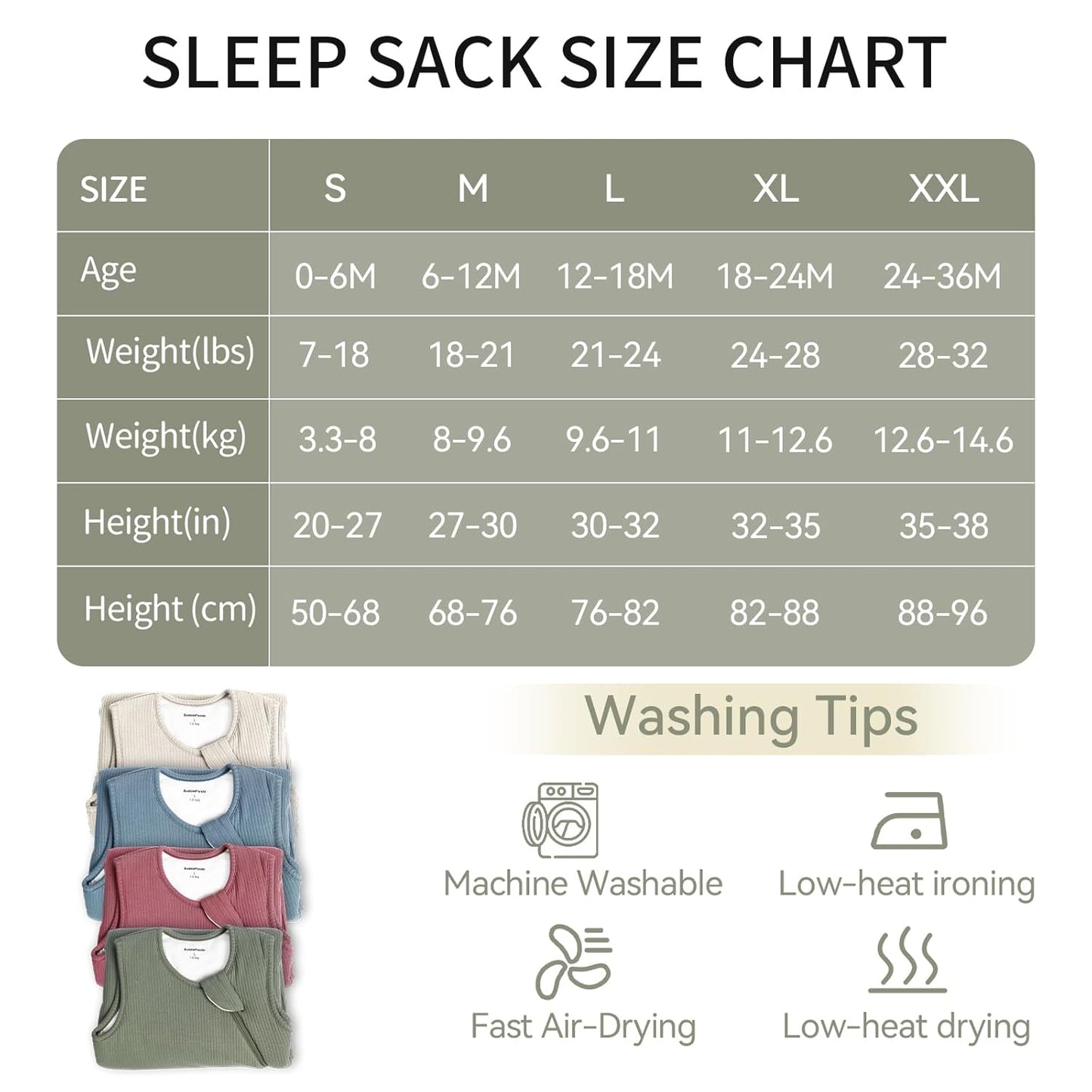 BubblePanda Bamboo Sleep Sack - Breathable 1.0 Tog Wearable Blanket for Newborns 0-6 Months