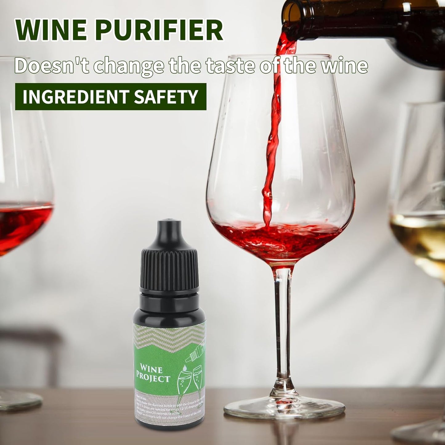 Wine Filters Wine Purifier Remove Sulfite and Histamine the Wine Purifier Reduces Headache Prevent Wine Sensitivities(Bottle of 2)