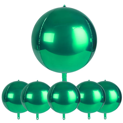 Acoavo Big Gradient Green Foil Balloons 22 Inch 4D Metallic Green Balloons, St Patricks Day Balloons for St Patricks Day Decorations,Jungle Theme Party Supplies Green Party Decorations