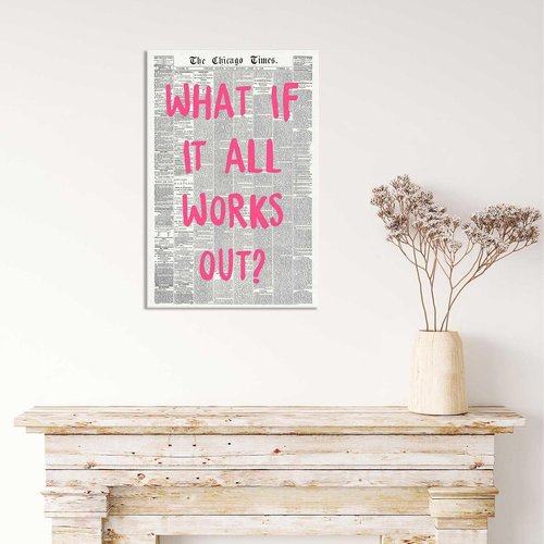 Drimiler Retro Newspaper Poster - Positive Affirming Quote Canvas Wall Art | Minimalist Design 12x18in